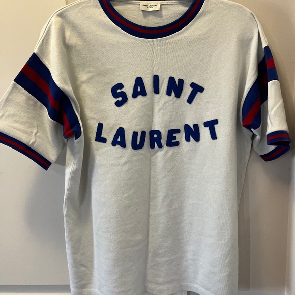 MEN’S SAINT LAURENT JERSEY T-SHIRT-SZ LG - Picture 1 of 5